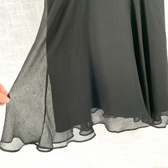 Max & Cleo strapless black chiffon minidress, sz 4 - Picture 4 of 8